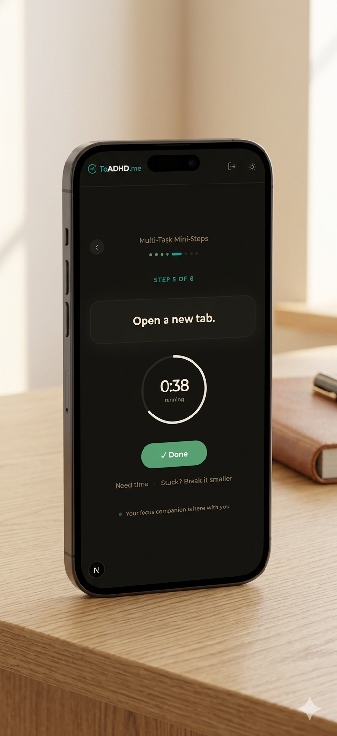 ToADHD app interface